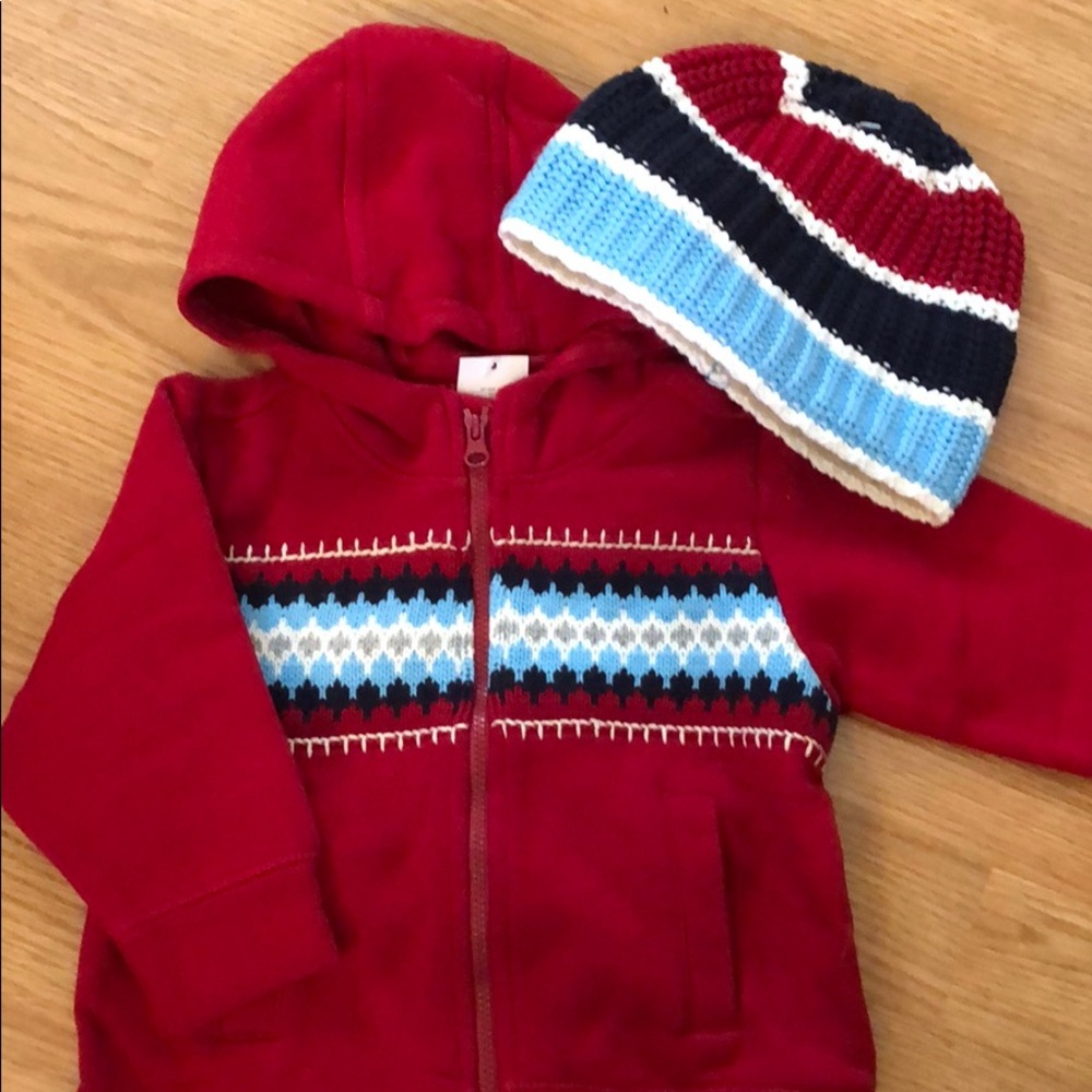 NWT Gap Boys Sweatshirt and matching hat